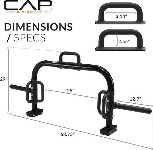 CAP Barbell Deluxe Open Trap Bar - Versatile Hex & Shrug Bar for Olympic & Standard Plates