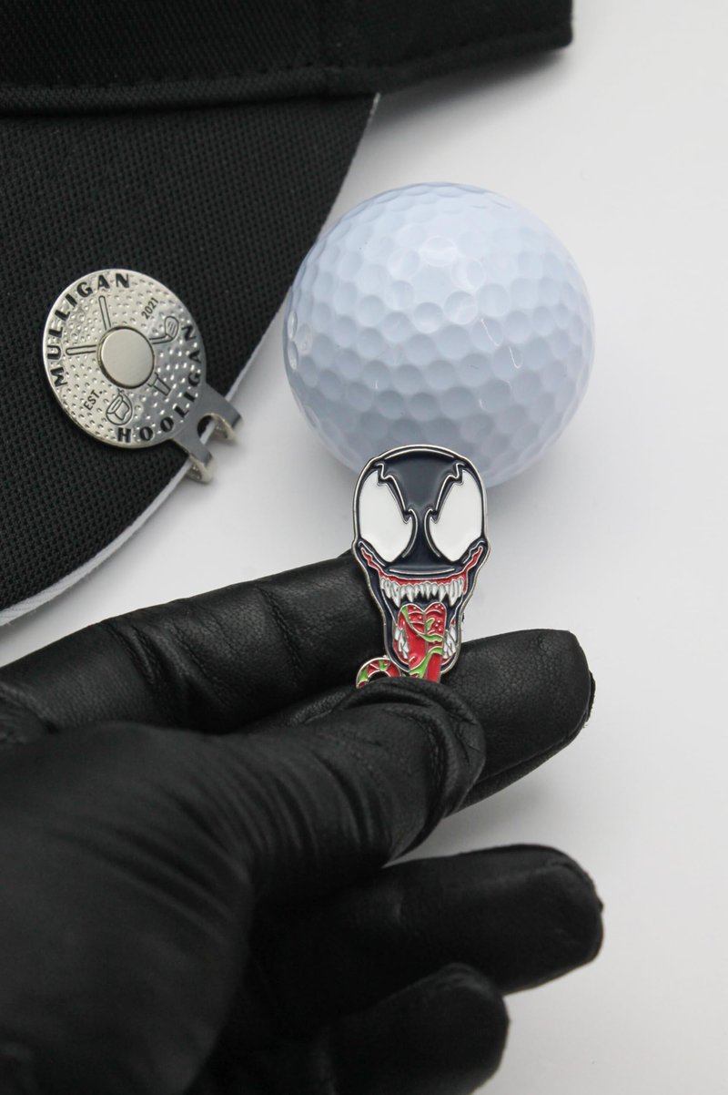 Mulligan Hooligan Golf Ball Marker + Magnetic Hat Clip, Funny and Unique Golf Gift, Premium Quality, The Perfect for Your Favorite Golfer, Golf Accessories for Any Occasions (Monster)