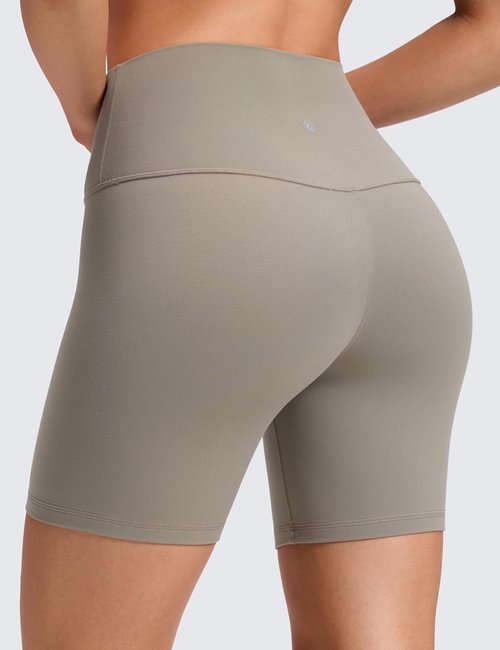 CRZ YOGA ButterLuxe Biker Shorts - High Waisted Spandex for Women | 6" Length, Perfect for Running & Yoga