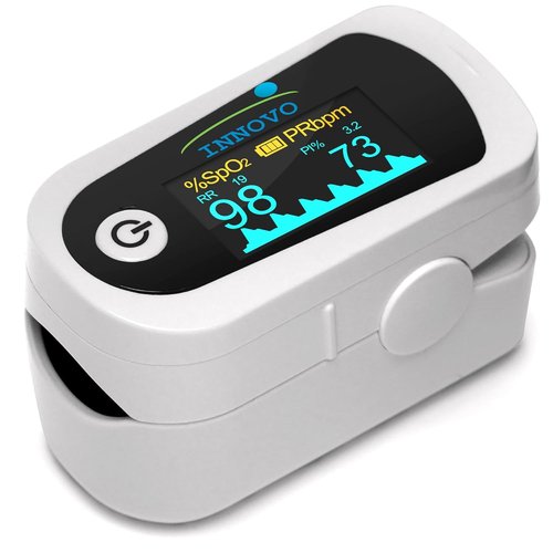 Innovo iP900BP-B Fingertip Pulse Oximeter - Bluetooth Blood Oxygen Monitor with App & Plethysmograph