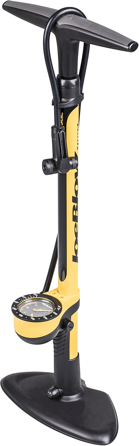 Topeak JoeBlow Sport III High-Pressure Bike Floor Pump - 160 PSI, Durable Steel, Ergonomic Handle, Fits All Valves