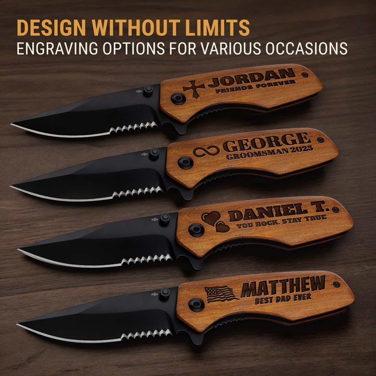 Skiennix Custom Knife - Personalized Engraved Gifts for Men & Women - Ideal for Birthdays & Anniversaries