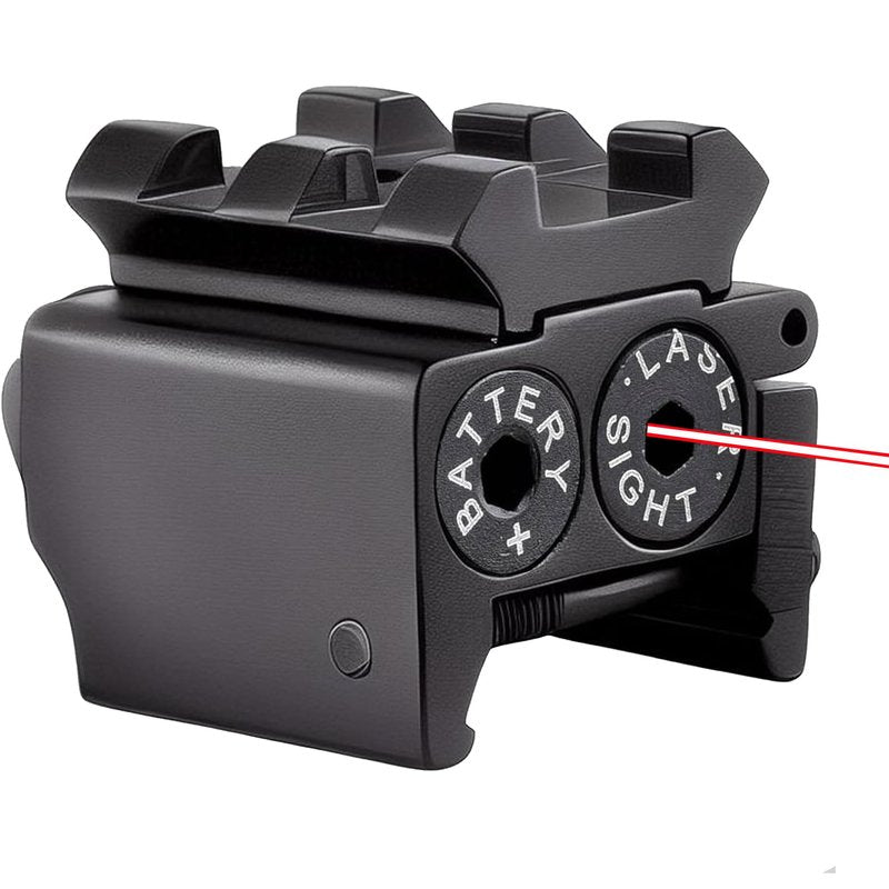 WIPBOTEN Adjustable Red Dot Beam Laser Sight Gun for Hunting Gun Rifle Pistol Handgun 20mm Mount with Button (top Rail)