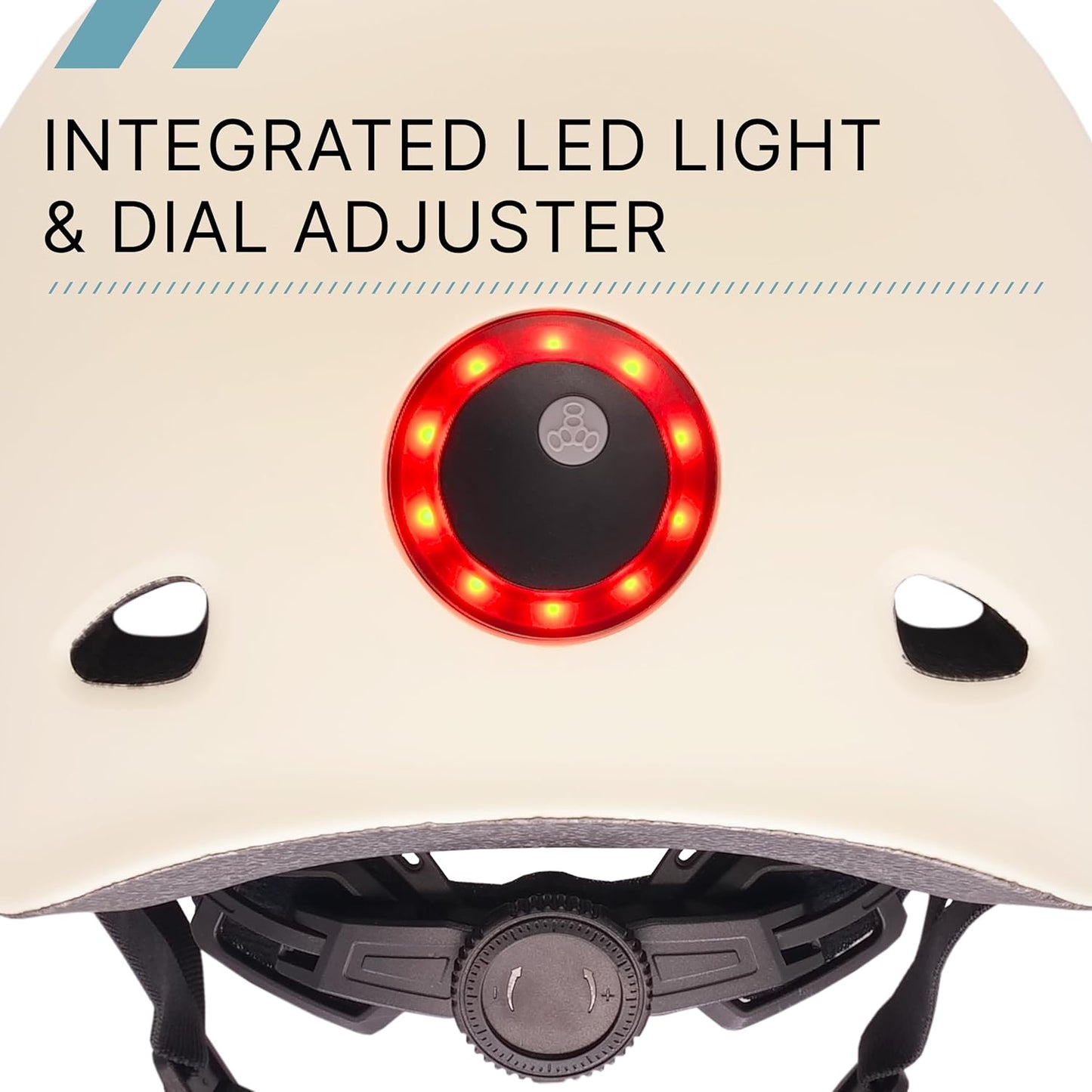 80SIX E-Ride Helmet - LED Light for Youth & Adults | Adjustable Bike Helmet for E-Bike, Skateboarding & Outdoor Sports
