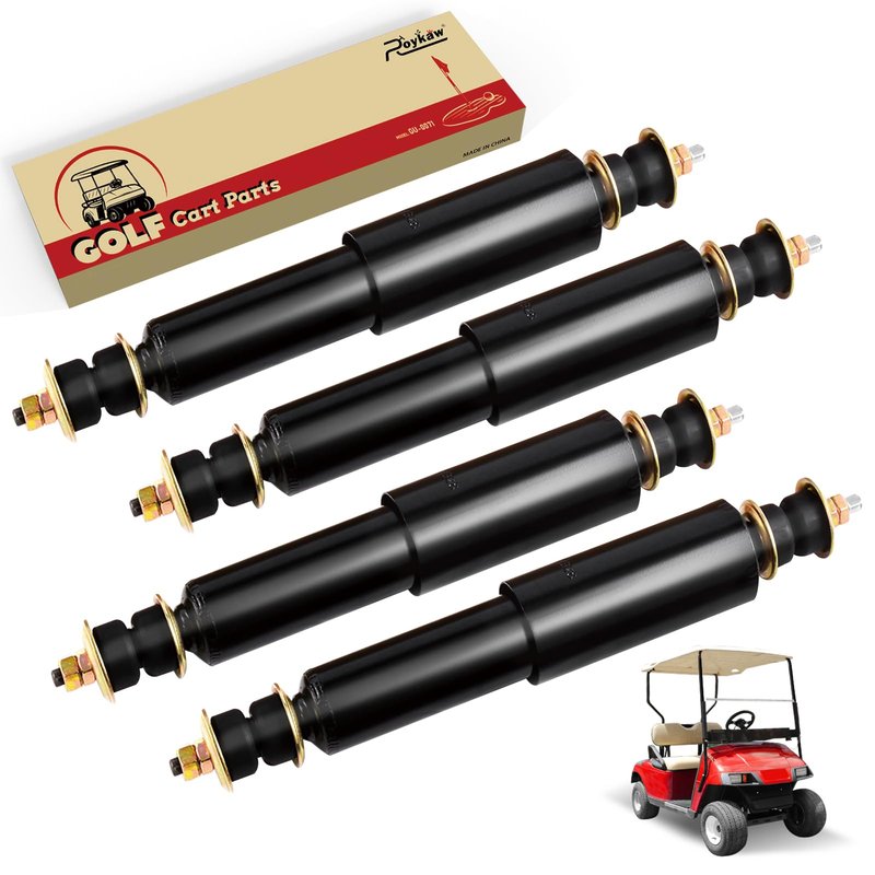 Roykaw EZGO TXT Golf Cart Front and Rear Shock Absorbers Kit for 1994-Up Gas & Electric Models, Replaces OEM #76418-G01,70248-G01,70324-G01,76419-G01,70928-G01,Nivel Part #5006