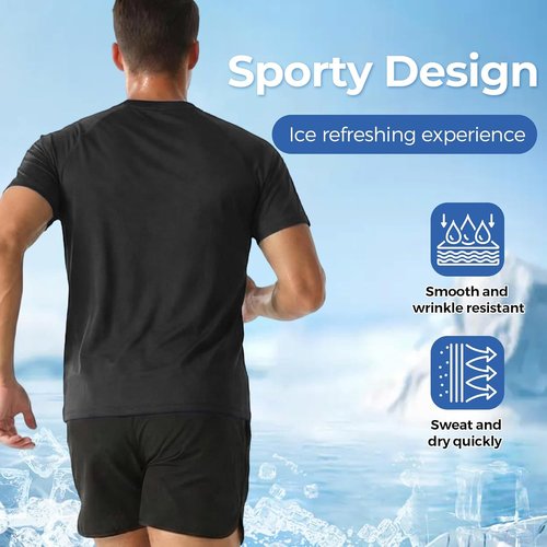 HYCOPROT Men's Quick-Dry Athletic T-Shirt - Moisture-Wicking Short Sleeve Tee for Gym & Running