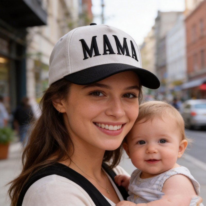 Bofemgt Mom and Dad Hats - 3D Embroidered Adjustable Cotton Baseball Caps Gift for Couples New Parents Black