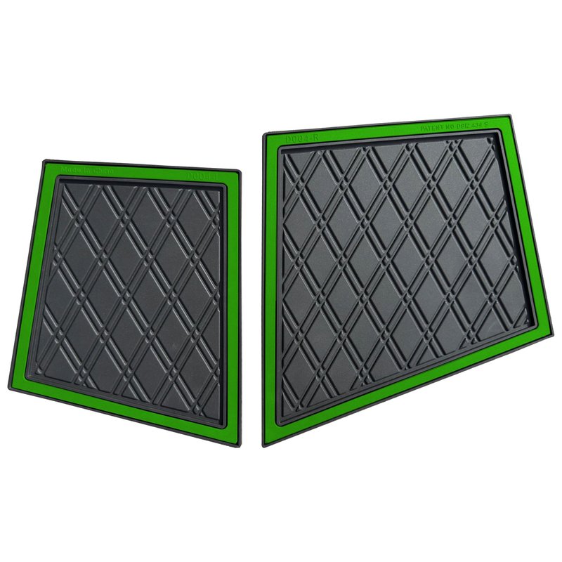 Xtreme MATS Dash Mat Compatible with Yamaha Drive2 Golf Carts - Double Diamond Rubber Liner for Golf Cart Cubbys and Dashes - Fits YAM DR2 Only - Golf Cart Accessory - Green Trim