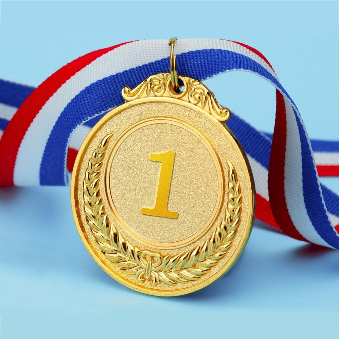 auhanth 9 Pieces of Winner's Medal Awards, Gold, Silver, Bronze (3 Each), Olympic Style for Contests, Party Games, and Classroom Rewards, 2 inches