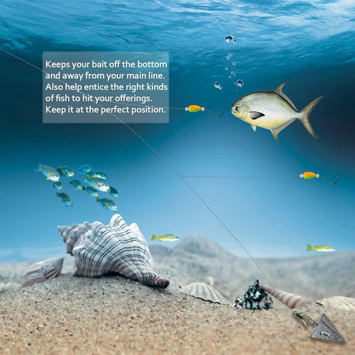 Dovesun Pompano Rig Floats - Bright Color Foam Bobbers for Surf & Fly Fishing | 42-220 Pcs Variety