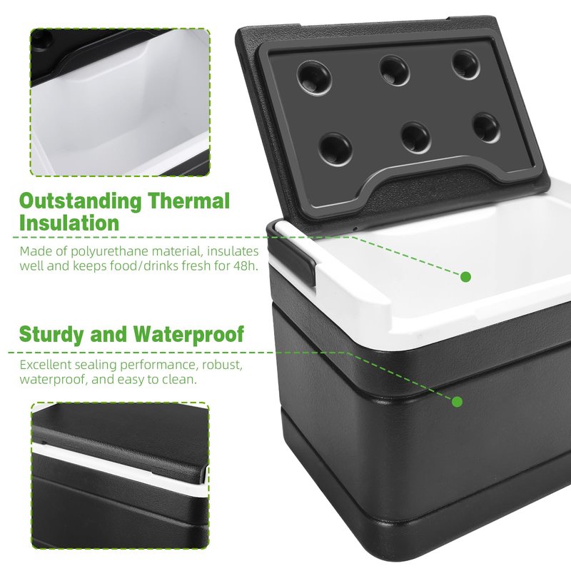 Roykaw Golf Cart Ice Cooler Compatible with Club Car Precedent, Portable Precedent Ice Chest Box with Mounting Bracket, 6L Ice Box for Beach, Drink, Camping, Fishing, OEM# 102588101, 103886801