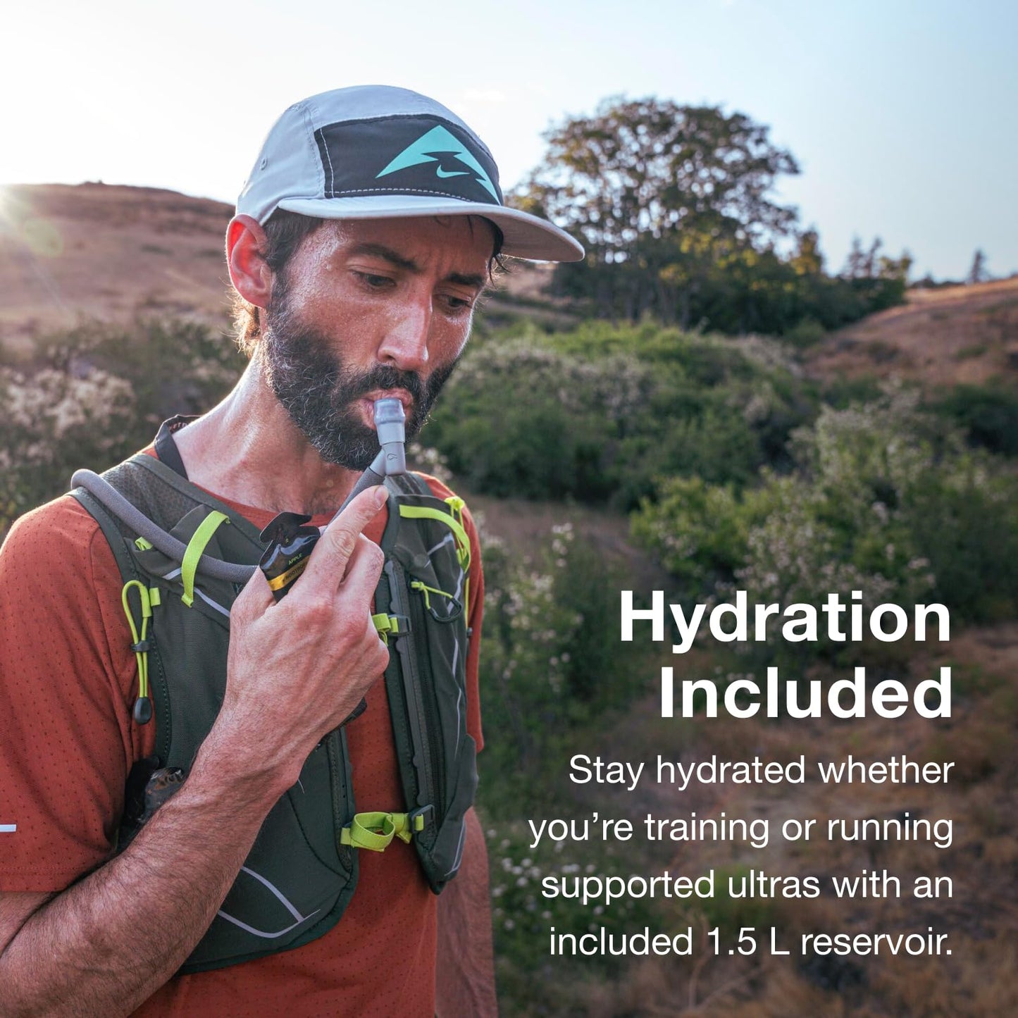 Osprey Duro 6L Men's Running Hydration Vest with Hydraulics Reservoir, Phantom Grey/Toffee Orange, Medium