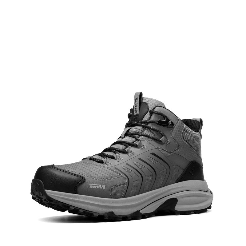 NORTIV 8 Men's Waterproof PRO Hiking Boots Lightweight Outdoor Trekking Camping Climbing Shoes for All Day Comfort Armadillo FieldLite,Size 12,Dark Grey,SNHB26001M