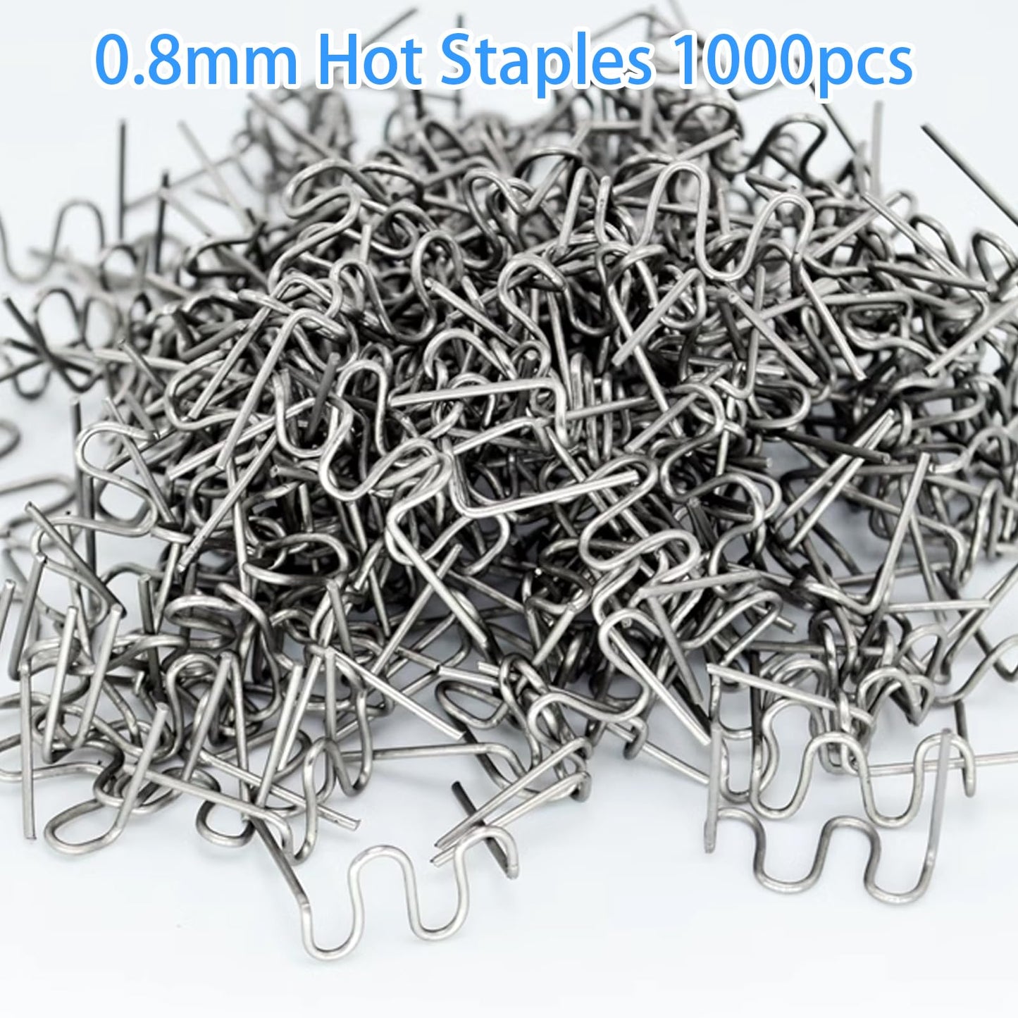 1000pcs 0.8mm Wave Hot Staples Welding Rods Supplies for Plastic Welder Gun to Fix Repair Car Bumpers, Plastic Cracks