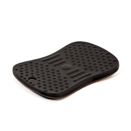 Seville Classics airLIFT Premium Anti Fatigue Wooden Balance Wobble Board Mat w/Massage Points, for Office Standing Desk, Home, Exercise, Therapy, Sports Training, Black, 20"W x 14"D