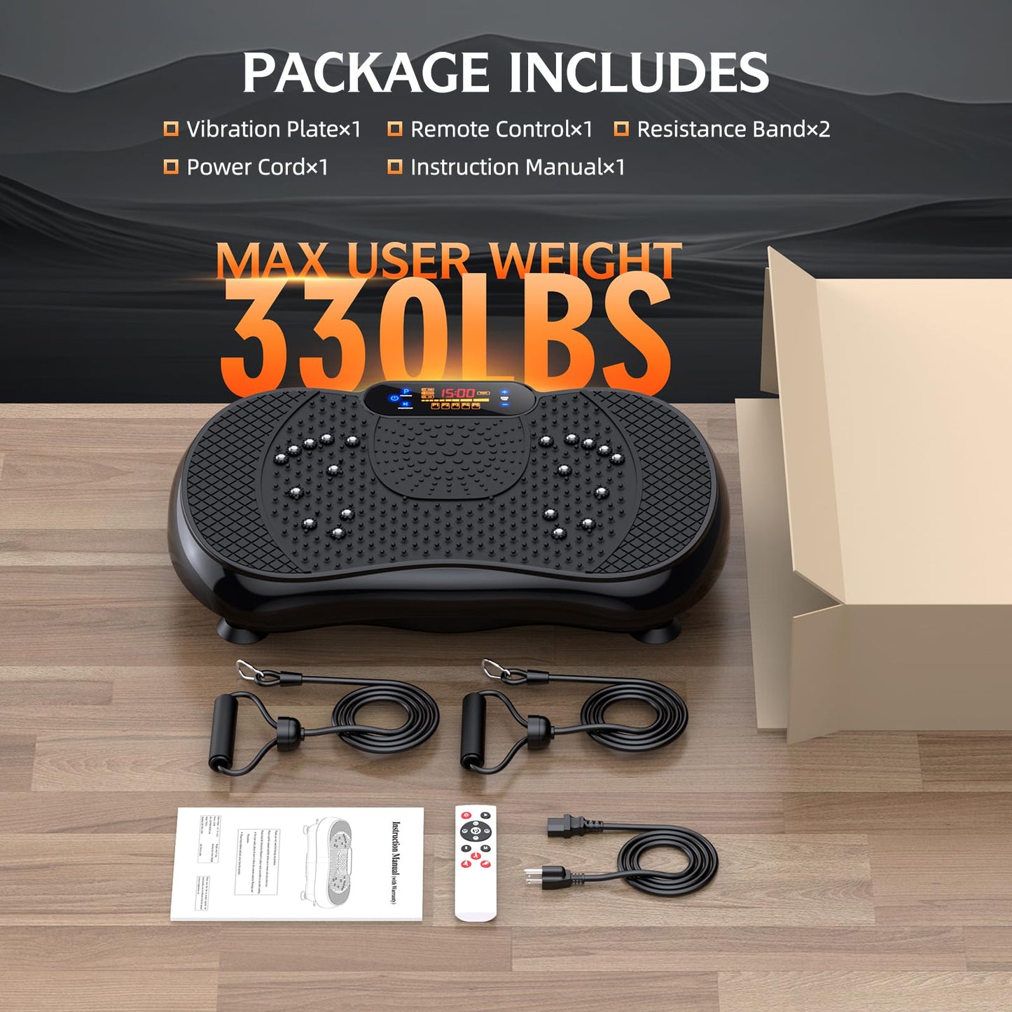 PBYRD Vibration Plate Exercise Machine, Lymphatic Drainage Machine for Weight Loss, Shake Vibrating Plate Full Body Workout Fitness Platform, Vibration Board For Shaping Wellness,Home Sport Gym-330lbs