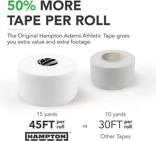 Hampton Adams Athletic Tape - Original Bulk 32-Pack | 45 ft Rolls | No Sticky Residue & Easy to Tear