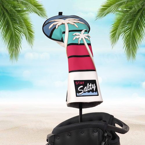 mytag Coconut Tree Golf Headcover, Driver Headcover 3D Embroidery Tropical Theme Golf Driver Cover
