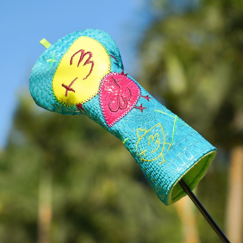 Big Crazy DF3 Putter Cover - Funny Birdie Design Golf Head Covers with PU Leather- Magnetic Closure - Driver Headcover Mallet Putter Cover for OZ1 MEZZ 1 MEZZ1 MAX Putters - Practical Golf Gift