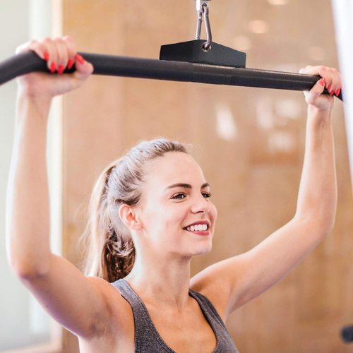 Lat Pulldown Bar by [Brand Name] - 29/39/48 Inch Wide Grip with Non-Slip Handle for Home Gym