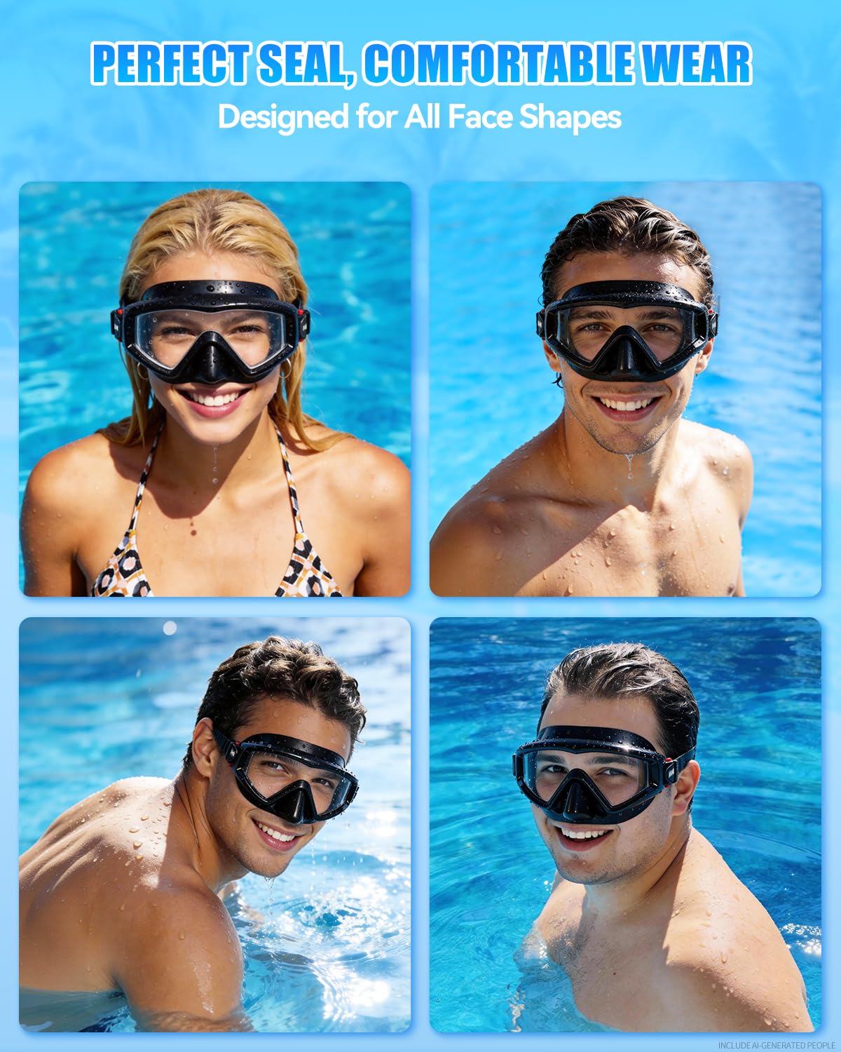 Aegend Swim Goggles for Adults Kids - 220°Wide View Anti-Fog Goggles with Mesh Bag for Indoor Outdoor Pool Beach Swimming