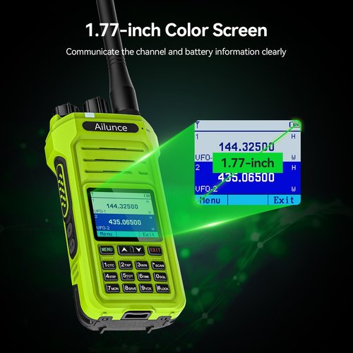 Retevis Ailunce HA1G GMRS Radio, Upgrade CHIRP, Long Range Walkie Talkies, IP67 Waterproof Two Way Radio, NOAA Alerts, USB-C Charging, GMRS Handheld Radio for Emergency, Hunting, Camping(Green,1 pack)