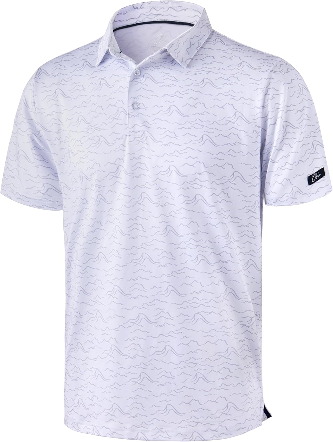 Obla Men's Golf Polo Shirt - Short Sleeve Dry Fit Performance | Moisture-Wicking Casual Print