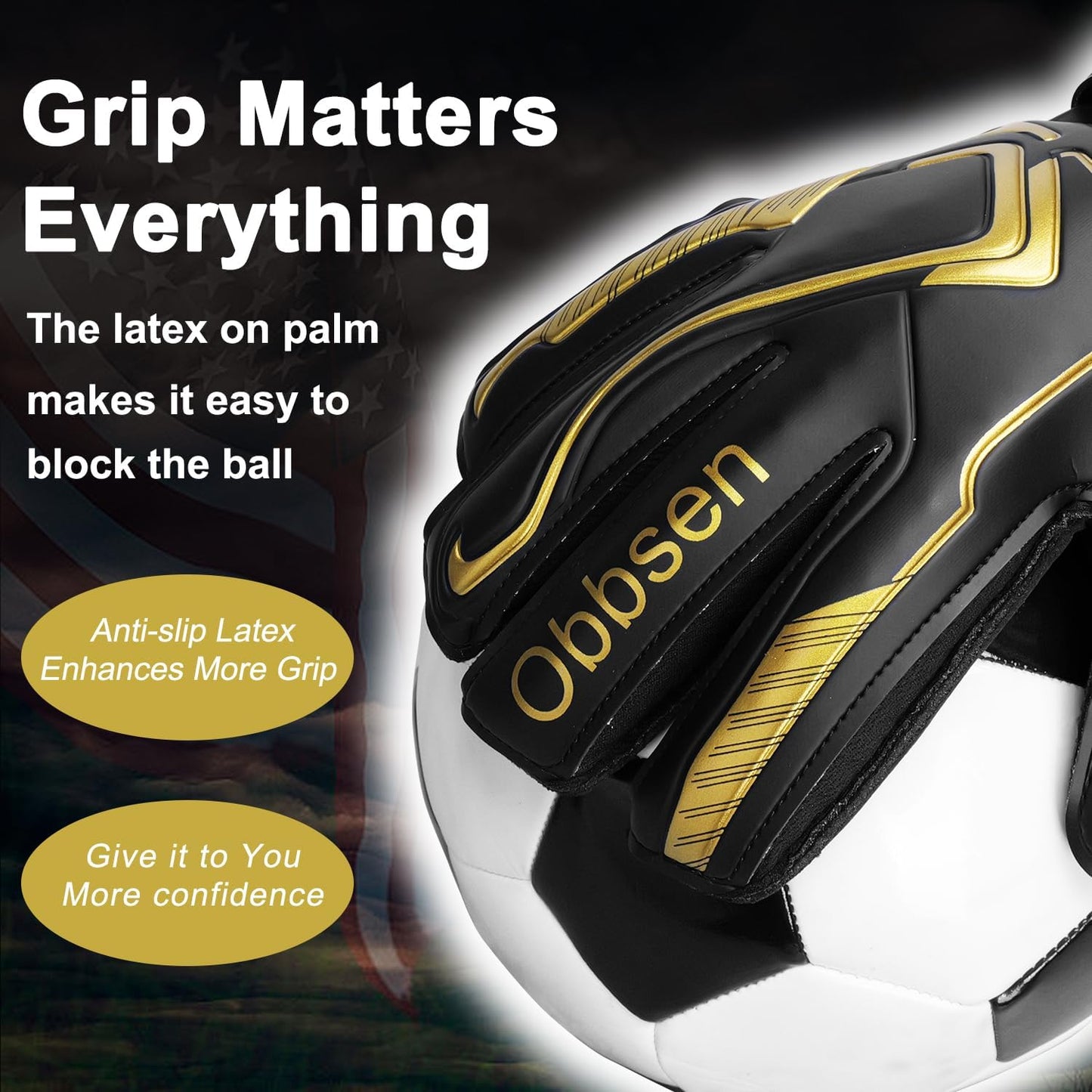 Skiennix Soccer Goalie Gloves - Strong Grip Anti-Slip Latex Palm | Breathable for Kids & Adults