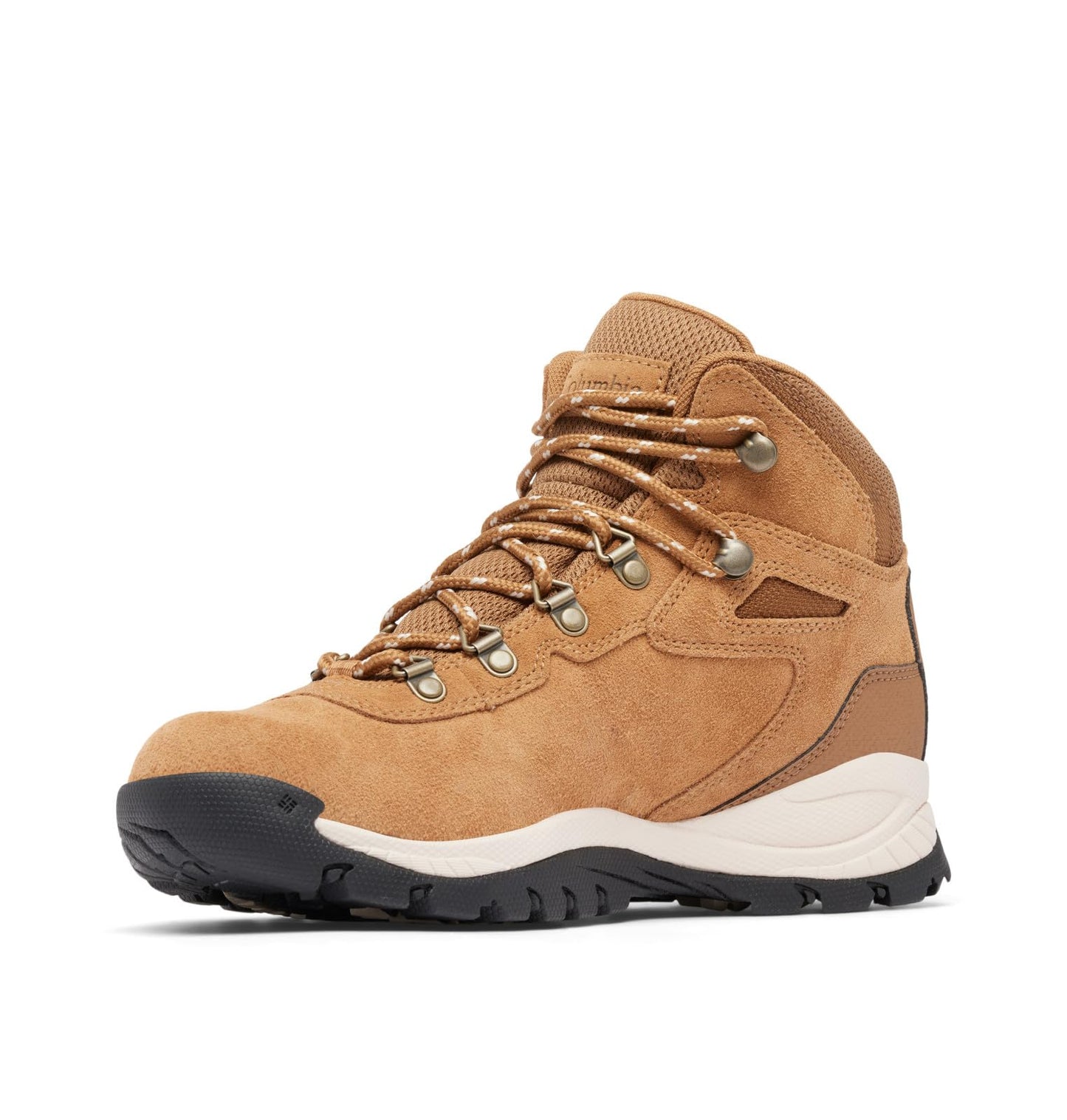 Columbia Womens Newton Ridge Plus Waterproof Amped, Elk/Dark Stone, 7 Wide