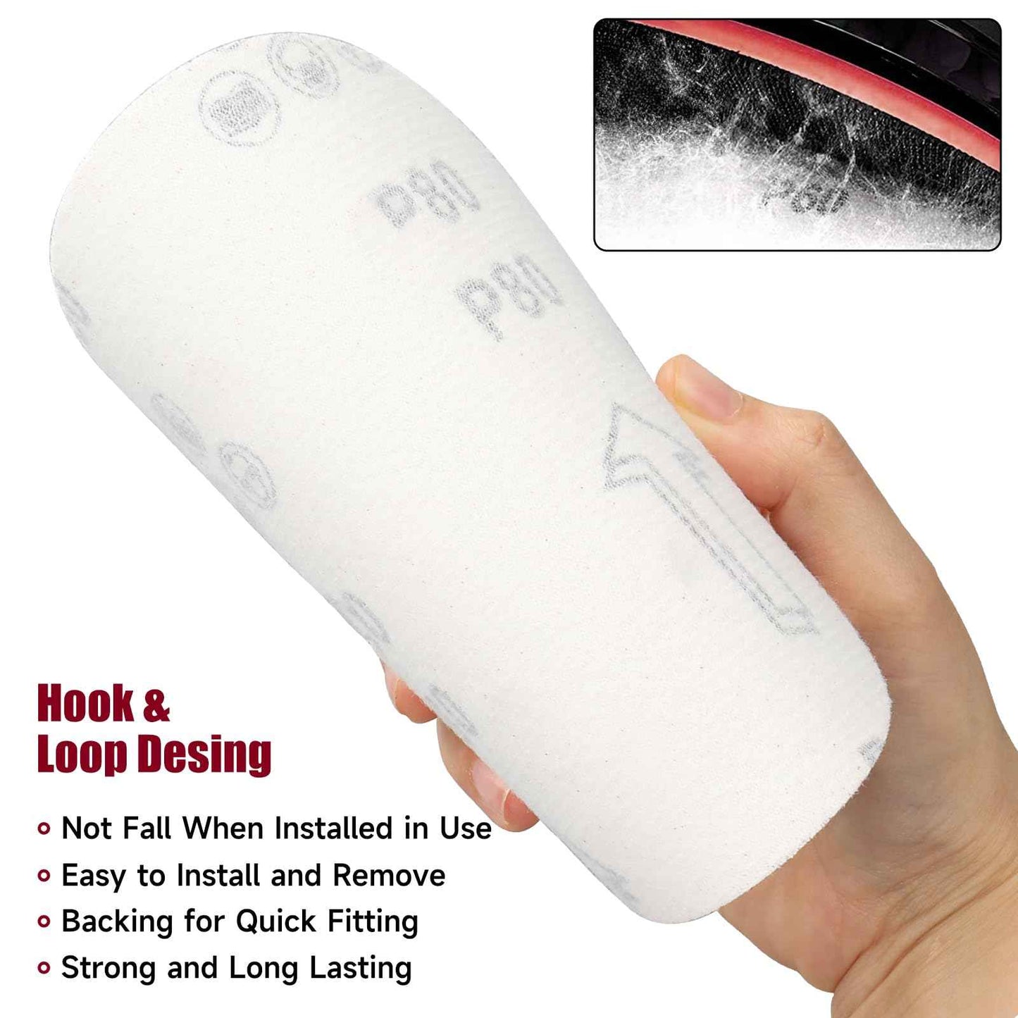 100 PCS 6 Inch Sanding Discs, Hook and Loop Sandpaper 20 x 60 80 120 240 400 Grit Set, Round Orbital Sand Paper Discs for Sander