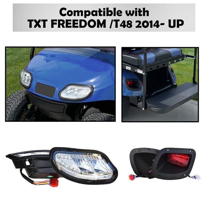 Shu-Ran Golf Cart Headlight Taillight for TXT freedom T48 2014-Up