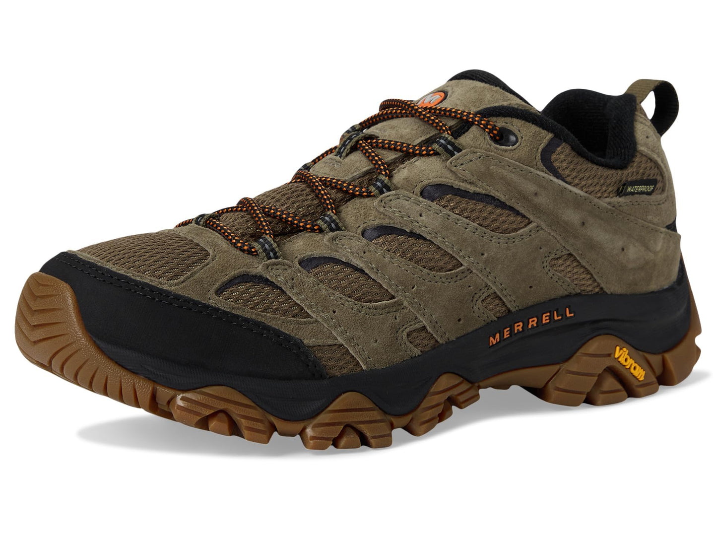 Merrell Men's Moab 3 Wp Hiking Shoe, New Olive/Gum, 7 Wide