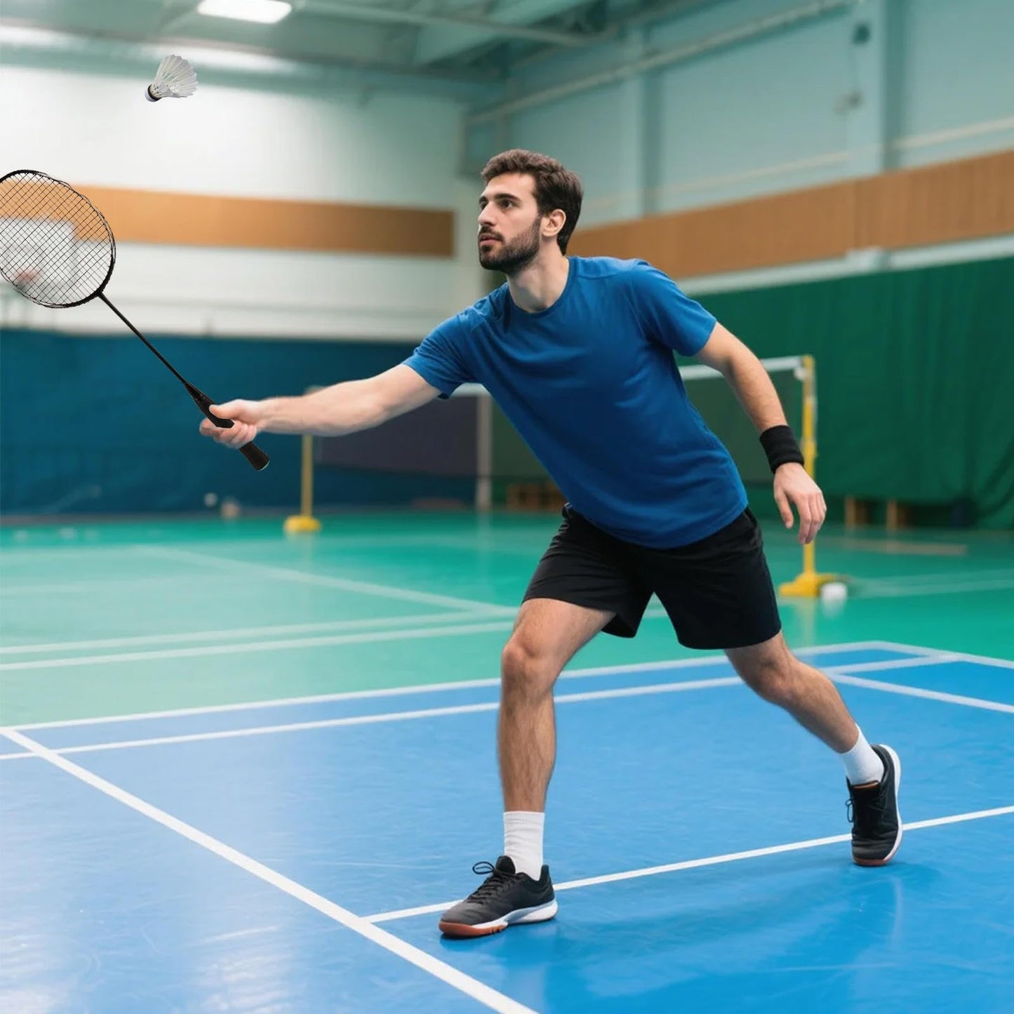 Badminton Rackets,Badminton Racket Set,All Carbon Fiber One-Piece Ultra Light 82g Offensive Balanced Blade Training Racket,Including 2 Rackets,2 Shuttlecocks,and 1 Ball Bag