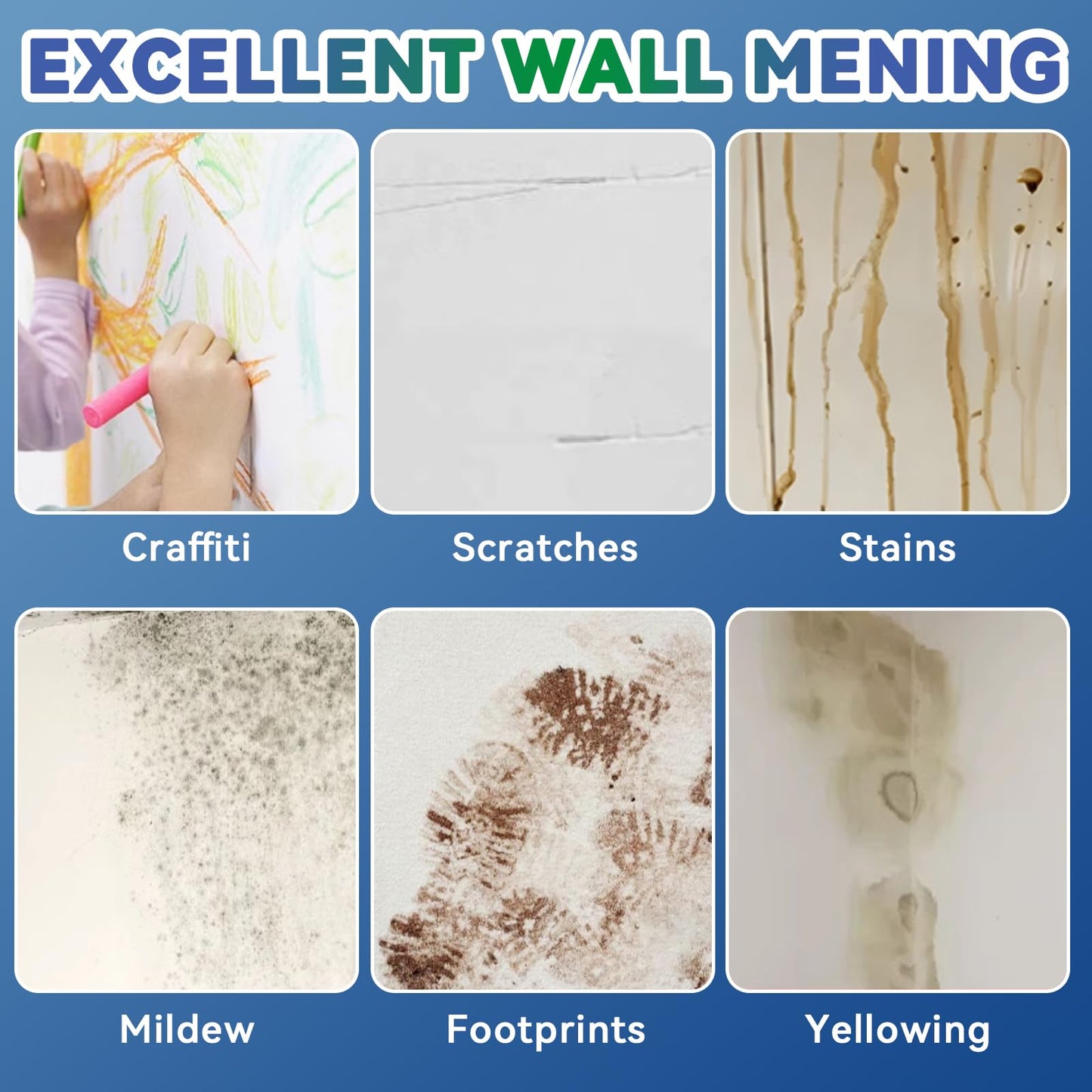 White Paint for Wall, Fast-Drying Paint Roller Brush, Water-Based Wall Paint Touch Up Without Extra Tools Required, Easy to Apply Drywall Repair Small Areas Surfaces for Flat, Ceiling(1 Pack)