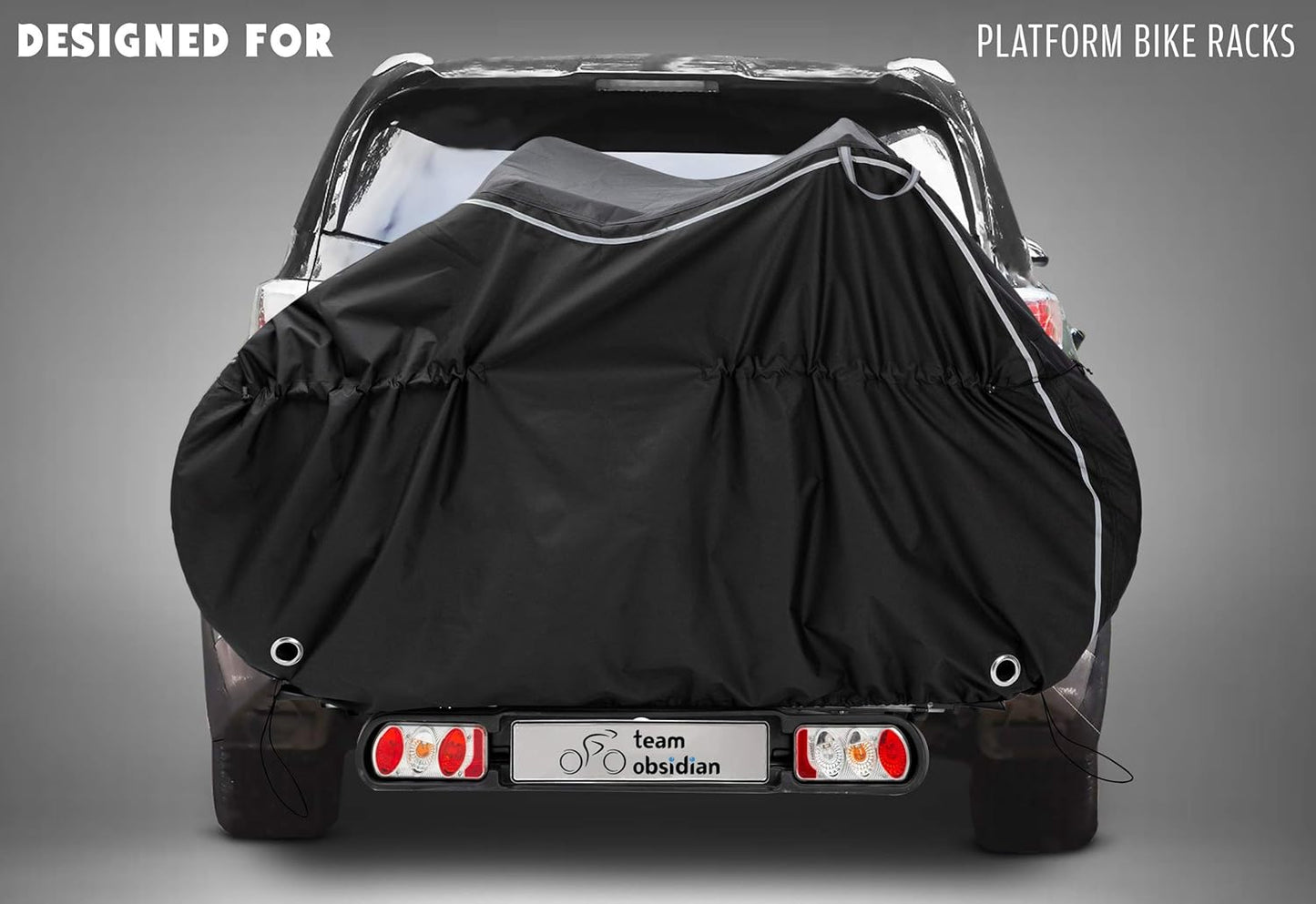 TeamObsidian Bike Cover - Waterproof Outdoor Storage for 1 to 3 Bikes - Heavy Duty Ripstop 300D Oxford Material