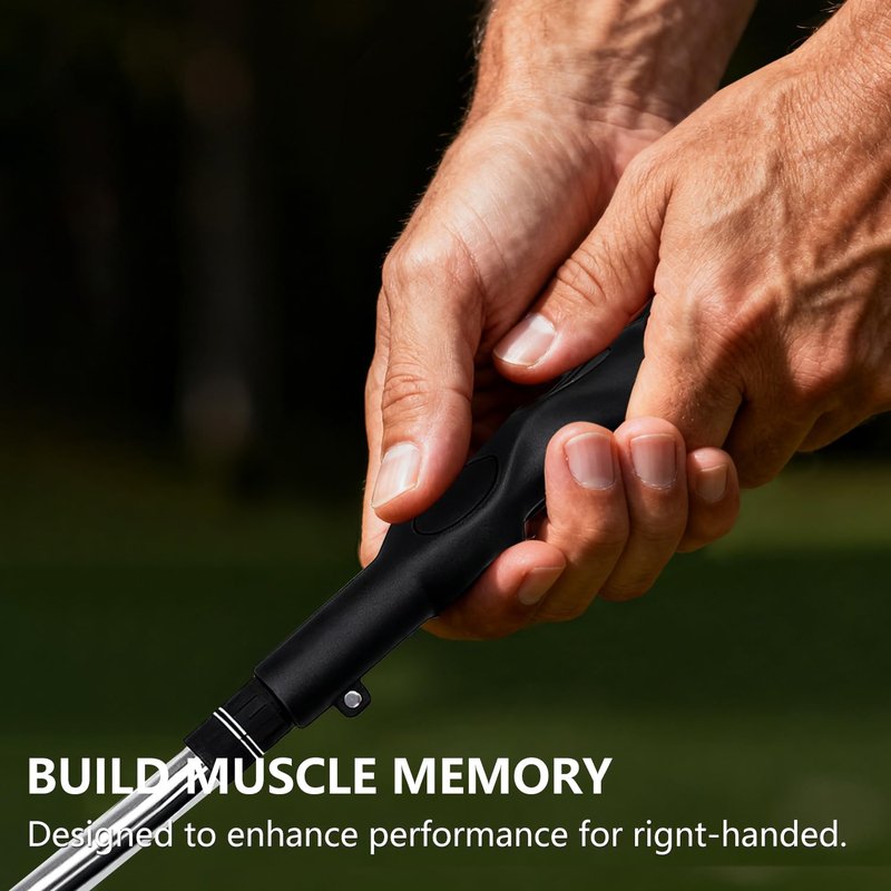 XLHWYDYP Golf Swing Trainer, Anti-Slip Rubber Golf Grip Training Aid, Removable Swing Grip Attachment for Correct Hand Positioning, Enhance Grip Strength, Precision