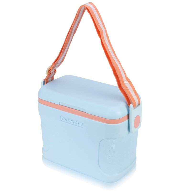 Pinnacle 8.5Qt Mini Cooler – 14 x 7.6 x 10.6In Ice Box with Smart Divider, Locking Lid, Adjustable Shoulder Strap – Insulated Picnic Basket Beach Cooler Bag – 36- Hour Ice Retention – Stylish Colors