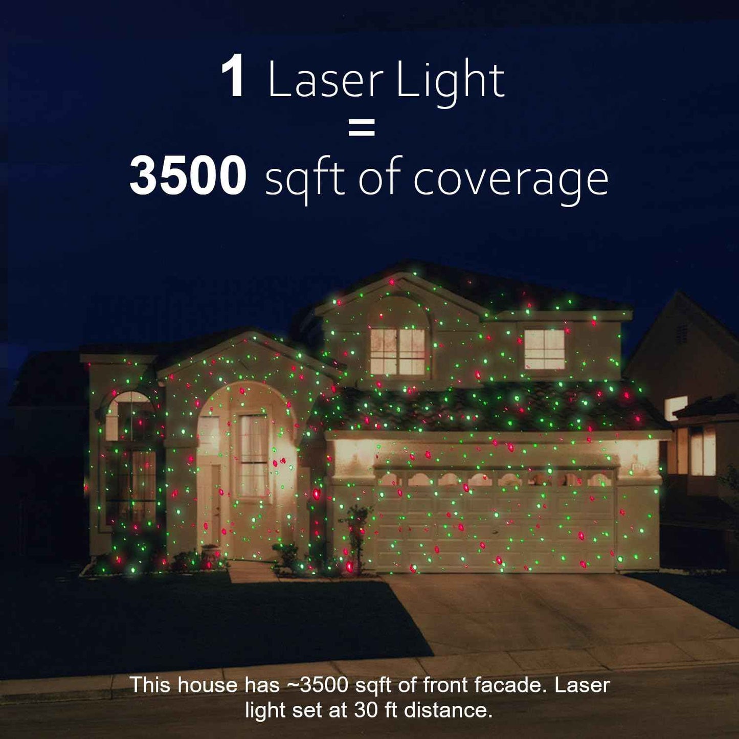 Christmas Projector Laser Lights Outdoor - Outlet Timer and Remote Included - 18 Patterns - Red and Green
