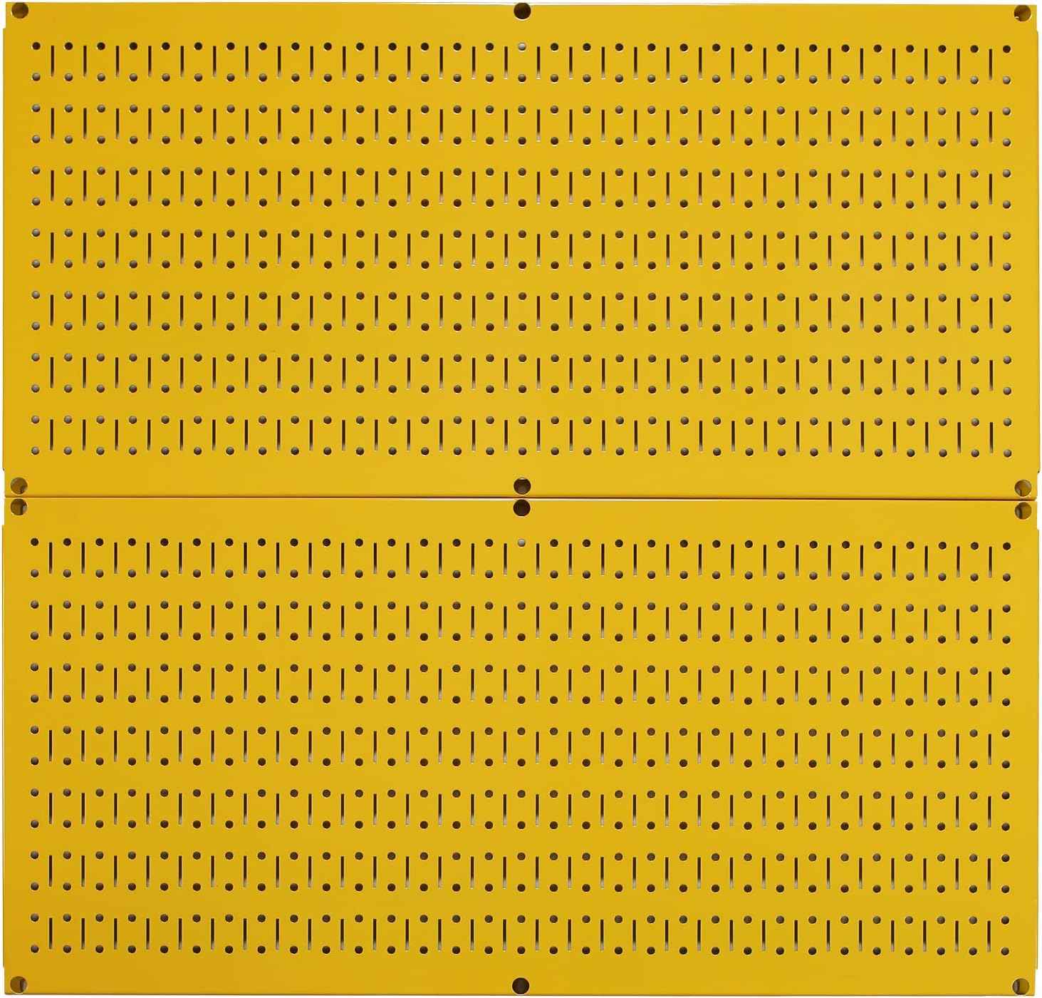 Galvanized Steel Pegboard Rack - 2 Pack 32” x 16” Metallic Tool Storage Panels