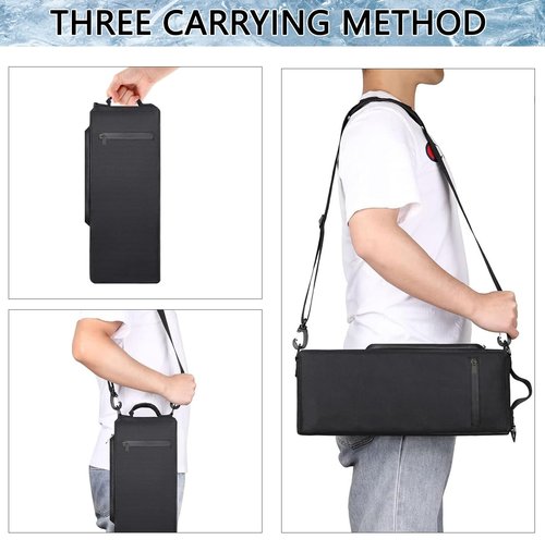 Golf Cooler Bag with Ice Pack, Keeps Drinks Cold for Hours, 6 Can Small Golf Bag Cooler, Fits Discreetly in Golf Bags, Cool Golf Gifts for Men Golfers (Black)