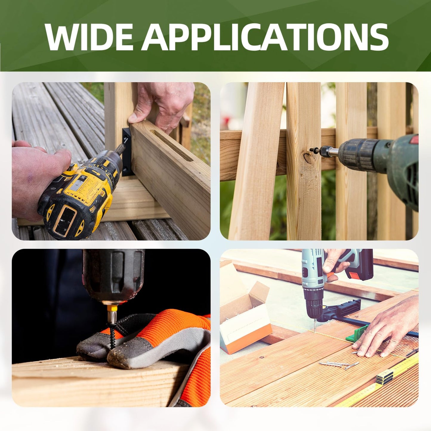 #10 x 1-1/2" (80 PCS) Modified Truss Head Wood Screws, Phillips Drive Quick Metal Self Tapping Screws, Black Coating, Full Thread, Screwdriver Bit Included