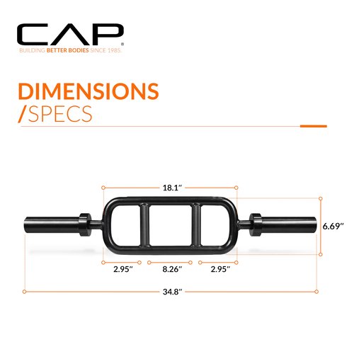 CAP Barbell 34" Olympic Triceps Bar, Black (OBIS-34SB)