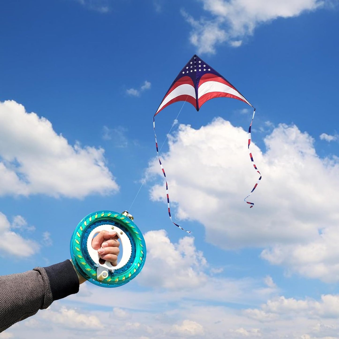 Mint's Colorful Life 60'' Delta Kite - Easy Flying Kite with 7.1in Reel Winder | Perfect for Kids & Adults