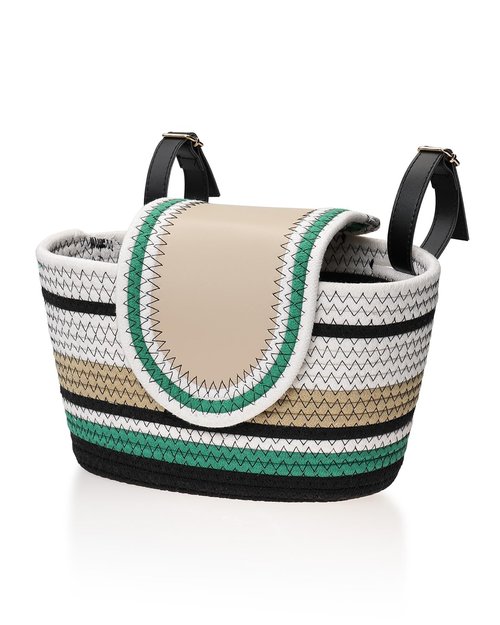 Handmade Bike Basket Front, Woven Bicycle Baskets for Adult Bikes, Rustic Detachable Handlebar Bike Basket for Women Girls with Leather Lid, Adjustable Leather Straps, Green