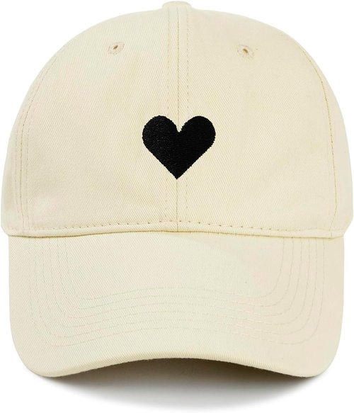 American Trends Women's Baseball Cap - Cute Heart Design | Adjustable Cotton Hat for Everyday Wear
