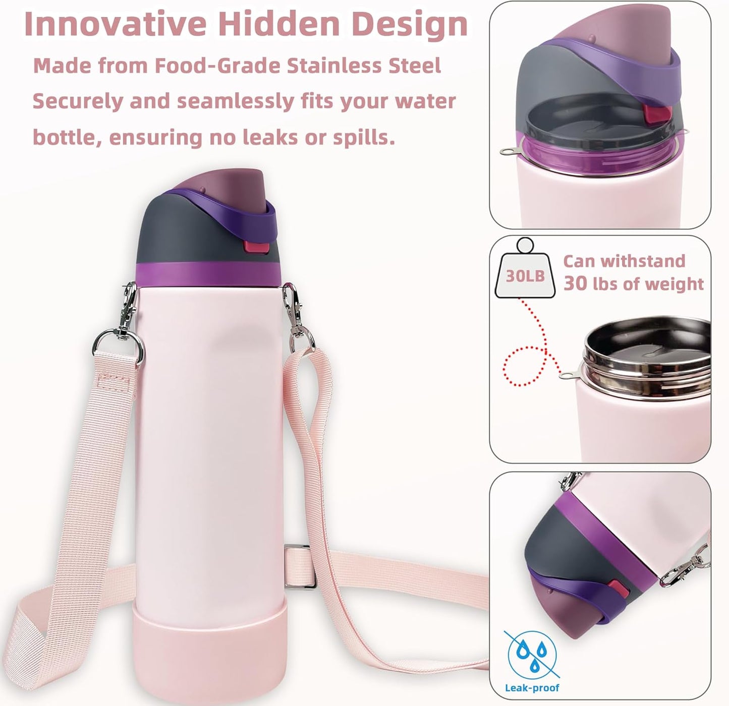Owala Silicone Boot Set - Non-Slip Sleeve & Straps for 24 oz, 32 oz, 40 oz Water Bottles | Candy Coated