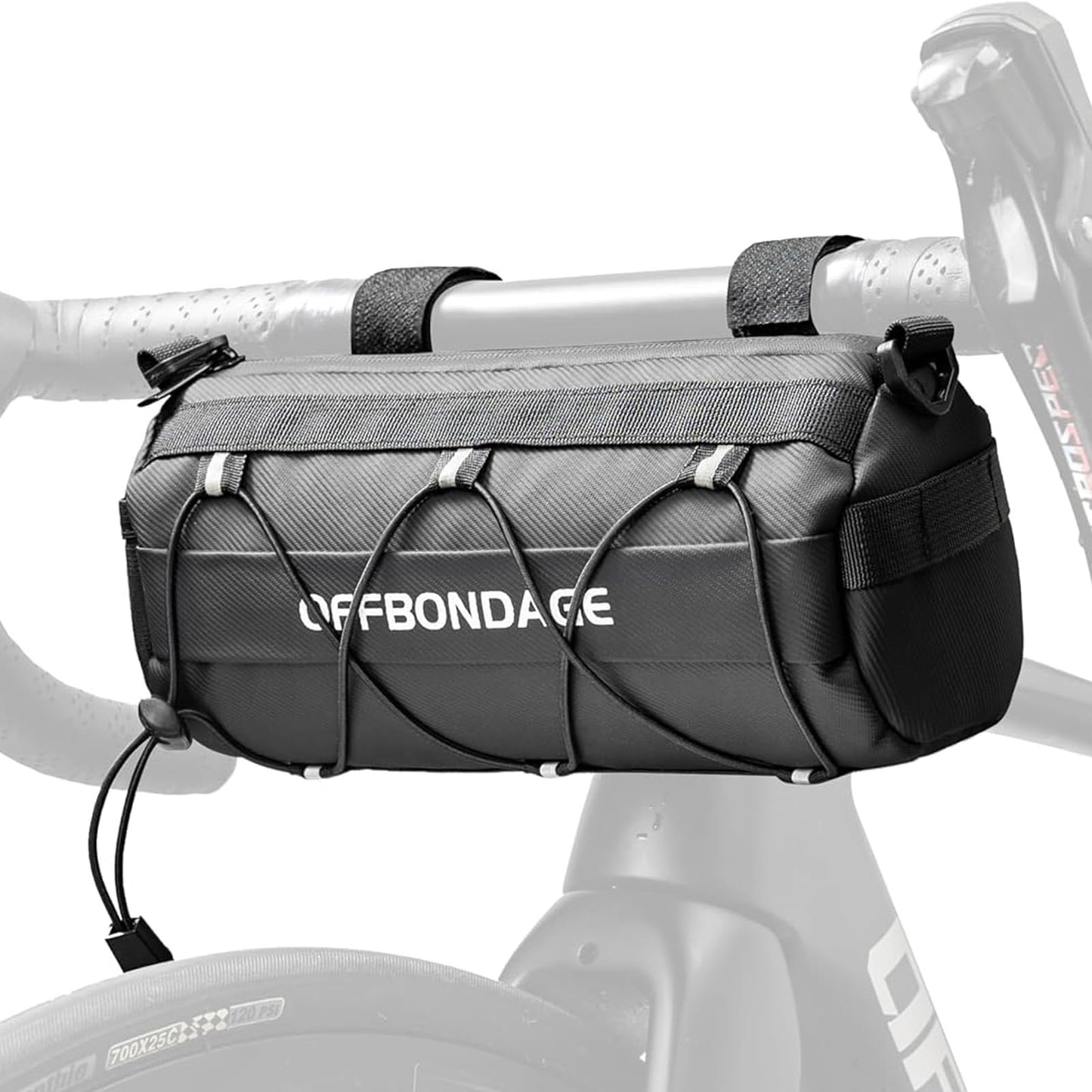 OFFBONDAGE Bike Handlebar Bag for Bicycle Front Storage Bag Waterproof Shoulder Bag with Shoulder Strap for Road Mountain Bike Bikepacking