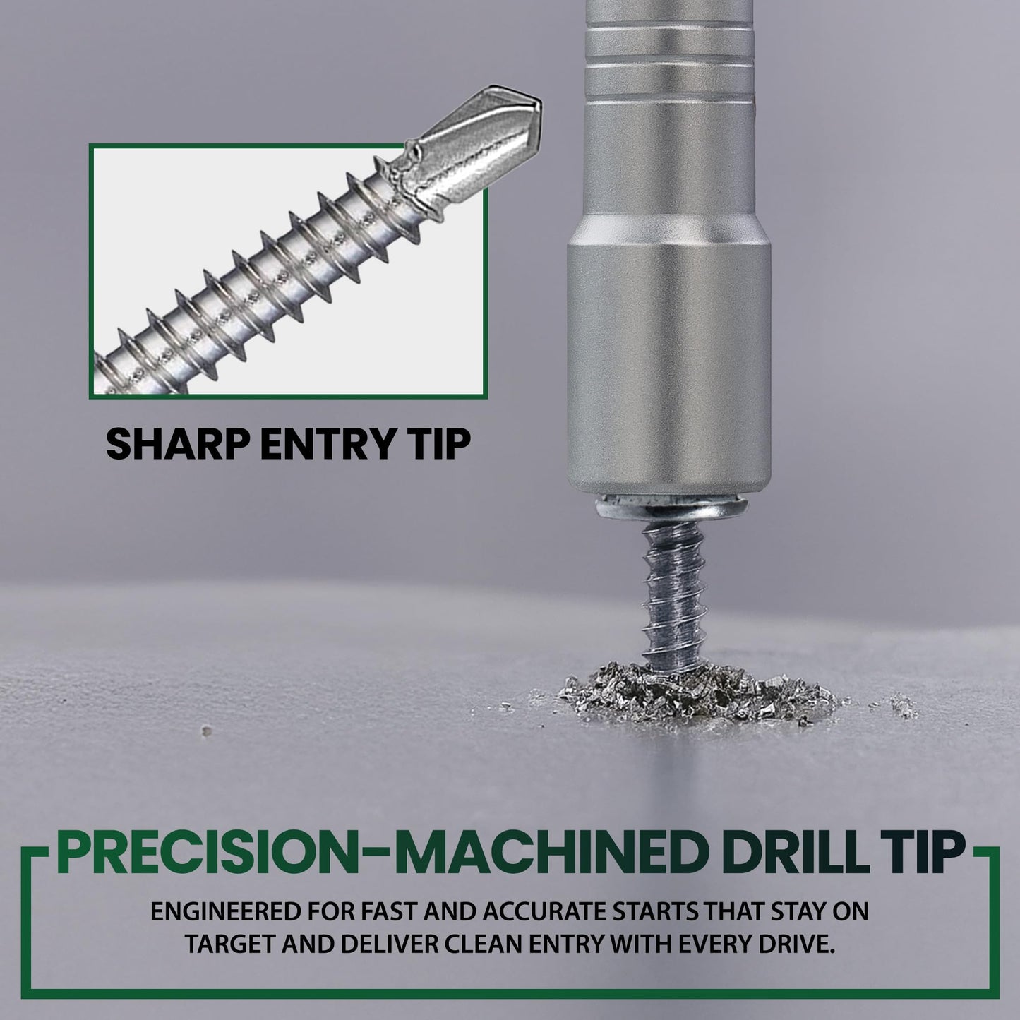150 PCS Self Drilling Screws for Metal, Wood & Plastic – 410 Stainless Steel Self Tapping Screws Assortment – Includes #8 (1/2”, 3/4”) & #10 (1”, 1-1/2”) TEK Metal Screws with Hex Washer Head
