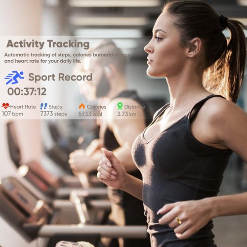 Othelia Smart Ring for Women Men with Sleep Monitoring, Step Counting, Heart Rate, Blood Oxygen, IP68 Waterproof for iPhone and Android, No Subscription Fee (Black, 7)