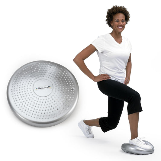 THERABAND Stability Disc, 13-Inch Balance Cushion, Wobble Seat, Silver